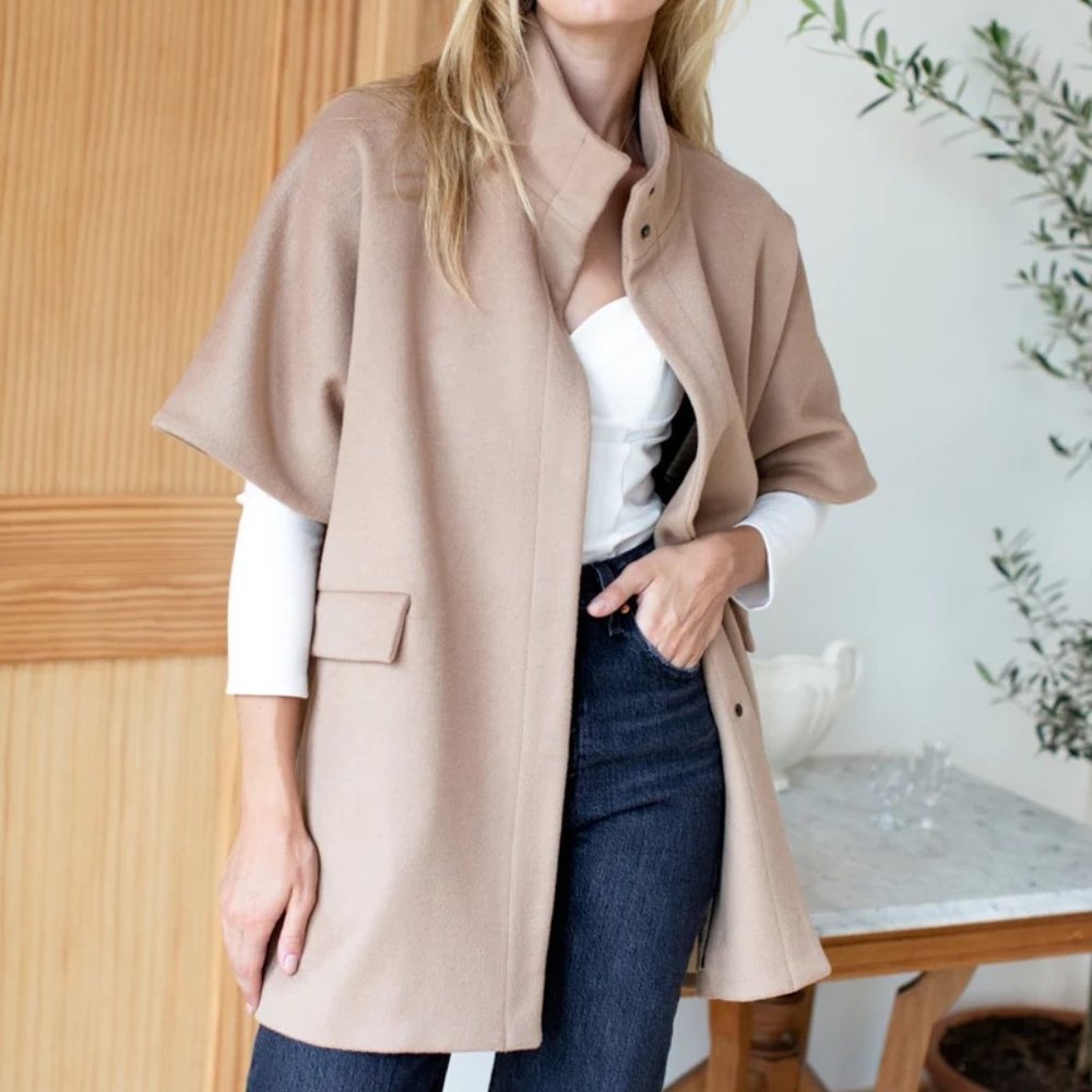 Emerson Fry Layering Jacket - Camel Wool Cashmere